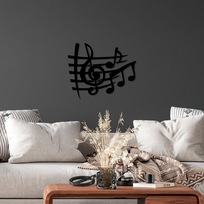 Wallity Musical 3 Accesorio de Pared Decorativo Negro